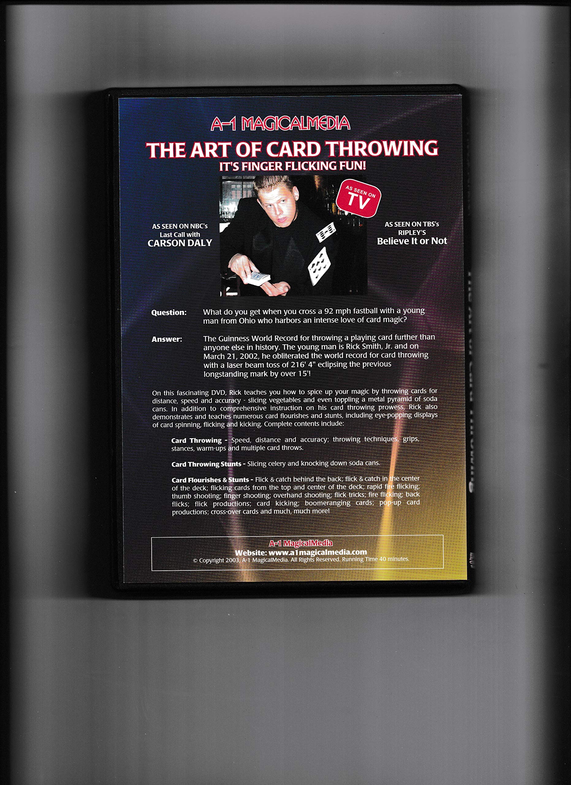 The Art of Card Throwing; Flicks, Nicks & Other Cool Tricks with Cards