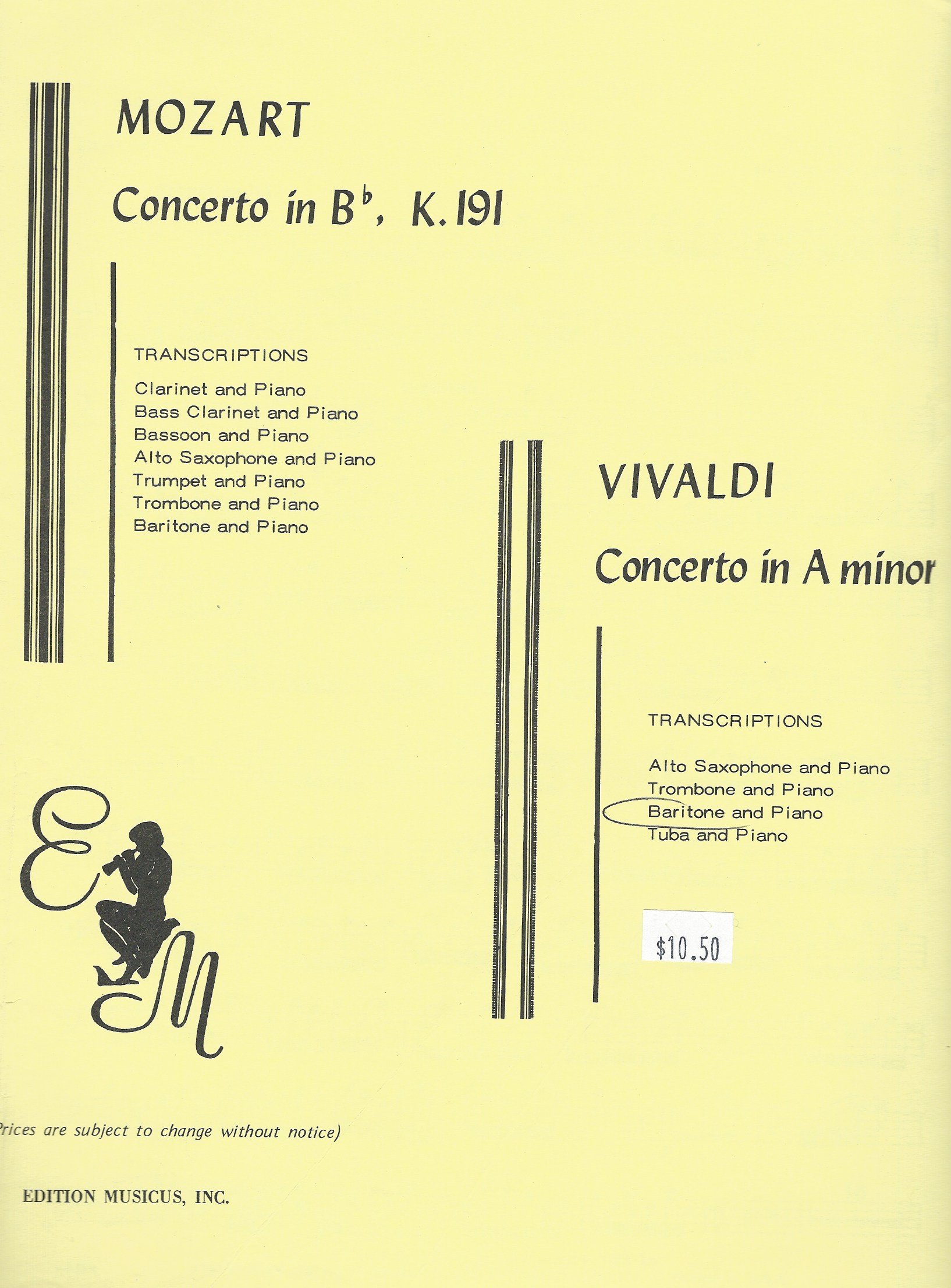Concerto in A minor Trombone and Piano Vivaldi / Ostrander by Antonio
