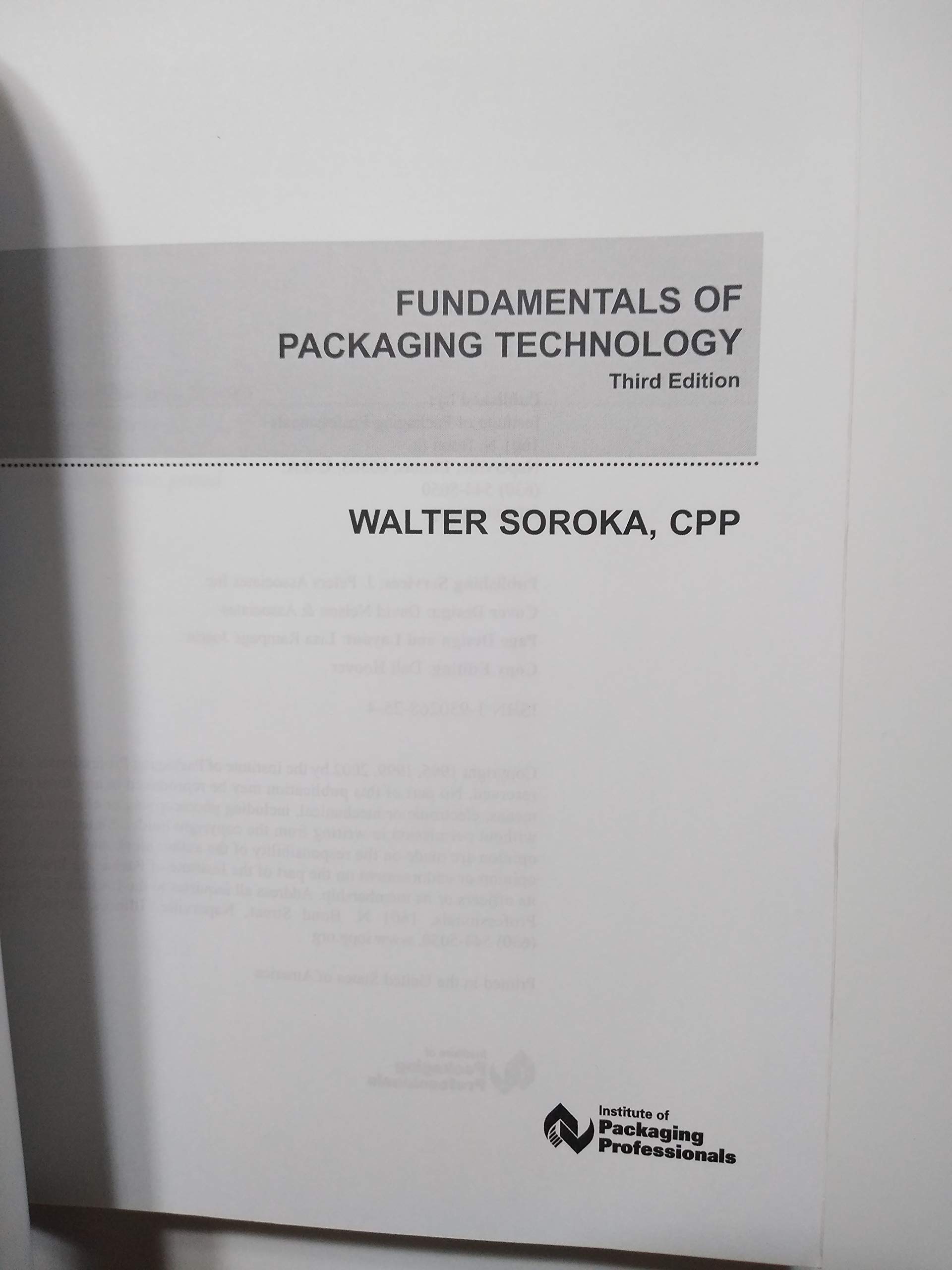 Fundamentals of Packaging Technology by Walter Soroka Goodreads