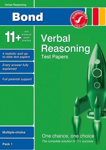 Bond 11+ Test Papers Verbal Reasoning Standard Pack 1 (Bond Assessment ...