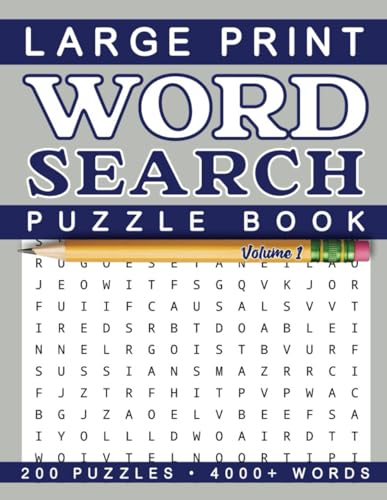 Large Print Word Search Puzzle Book Vol. 1 by Bibliomaniac Prints ...