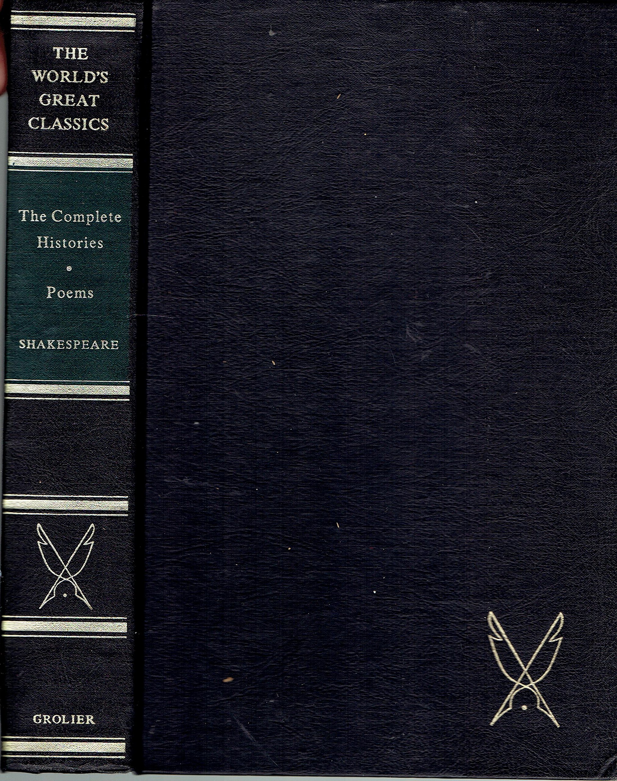 The Complete Histories and Poems of William Shakespeare Grolier book cover