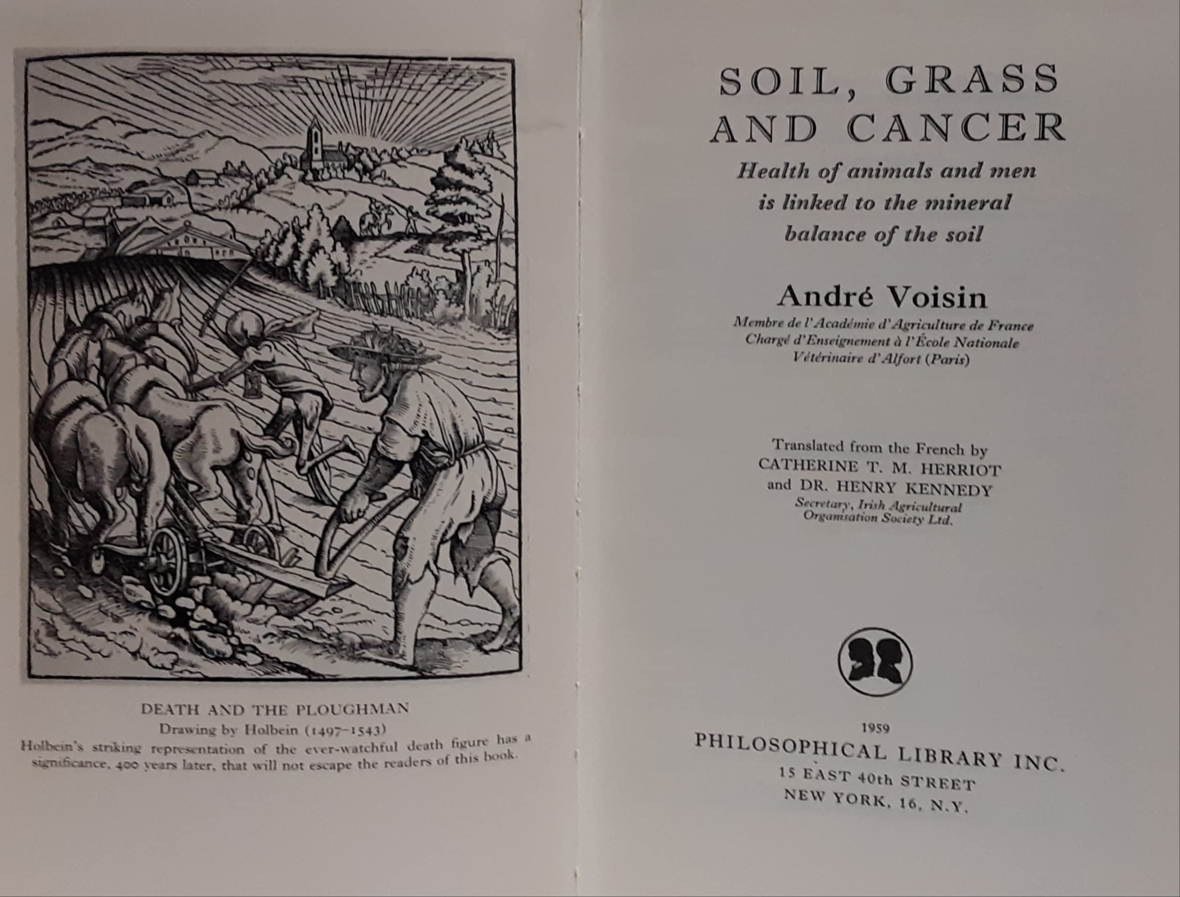 Soil, grass, and cancer;: Health of animals and men is linked to the ...