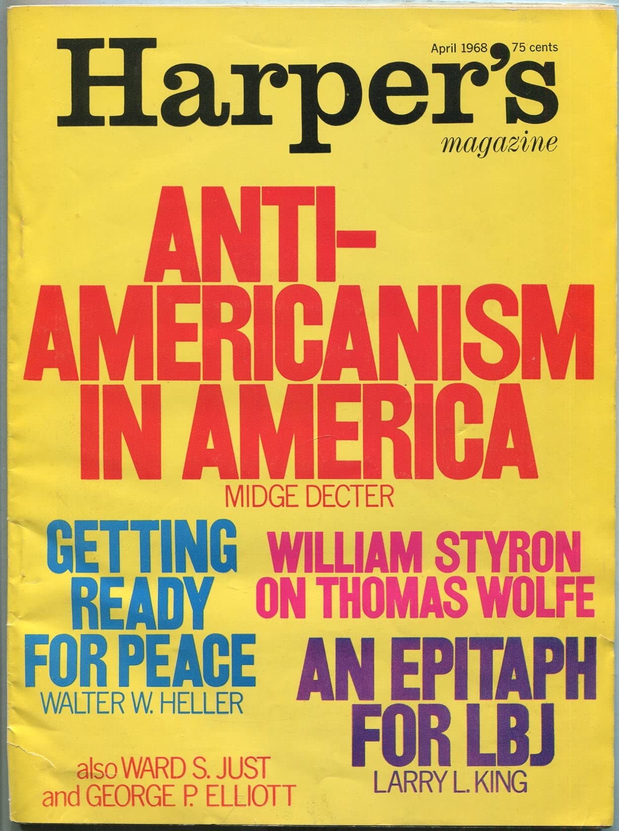 Harper's Magazine April 1968, Vol. 236, No. 1415 by Willie Morris