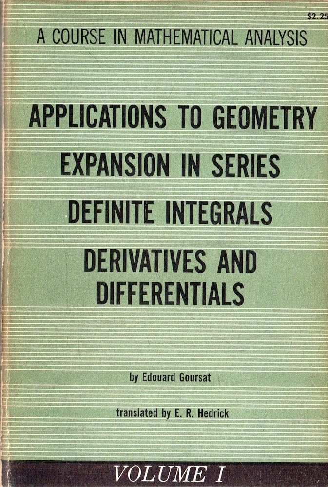 Applications to Geometry, Expansion in Series by Édouard Goursat