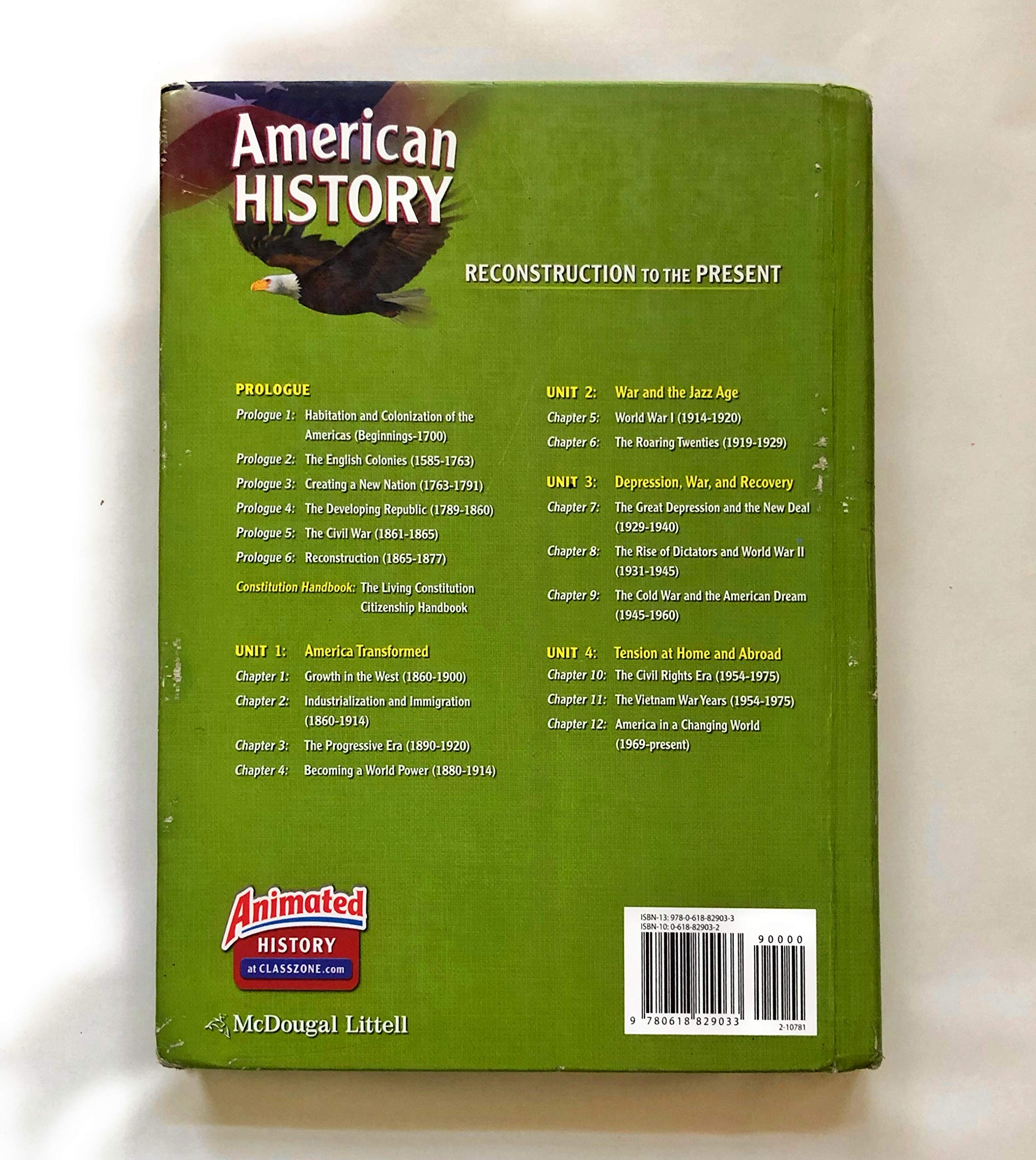 American History, Grades 68 Reconstruction to the Present Mcdougal