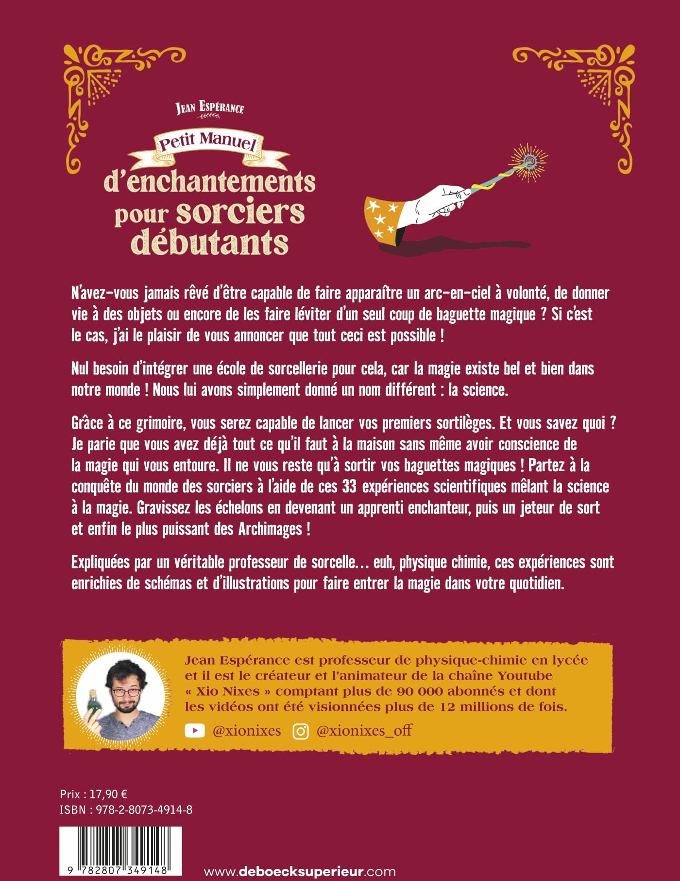 Petit manuel d’enchantements pour sorciers débutants: Quand un prof de physique rencontre l'univers de Harry Potter - Xio Nixes
