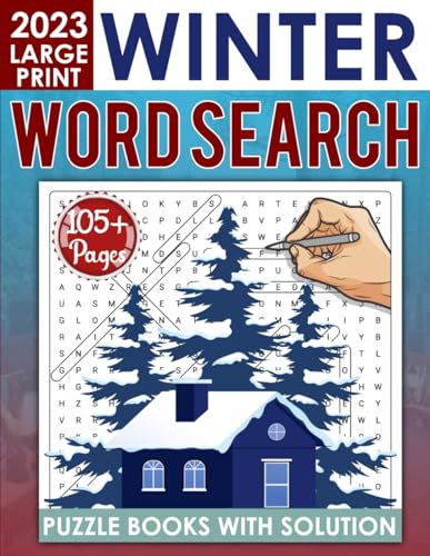 2023 Large Print Winter Word Search Puzzle Book for Teens, Adults: A ...