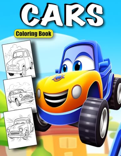 Cars Coloring Book: coloring books for boys ages 4-10 - car colouring book for childreen - cars ...