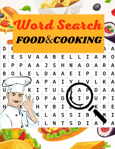 Food and Cooking Word Search: Large Print Word Search Puzzle Book About ...