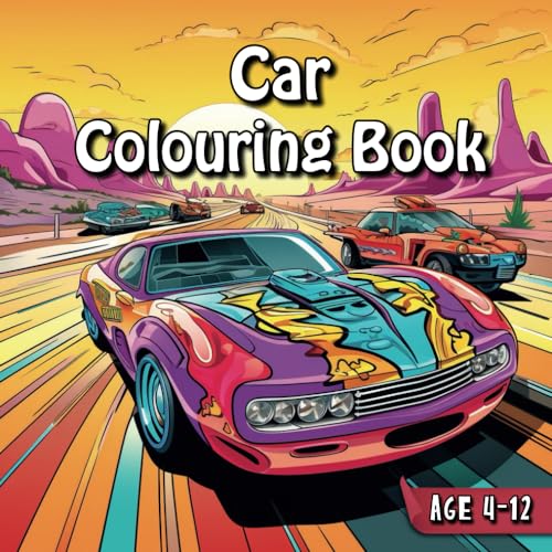 Car Colouring Book: Car Colouring Book for kids Ages 4-12 by Design ...