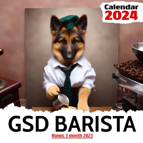 GSD Barista Calendar 2024 Jan 2024 to Dec 2024, Bonus 3 Months last