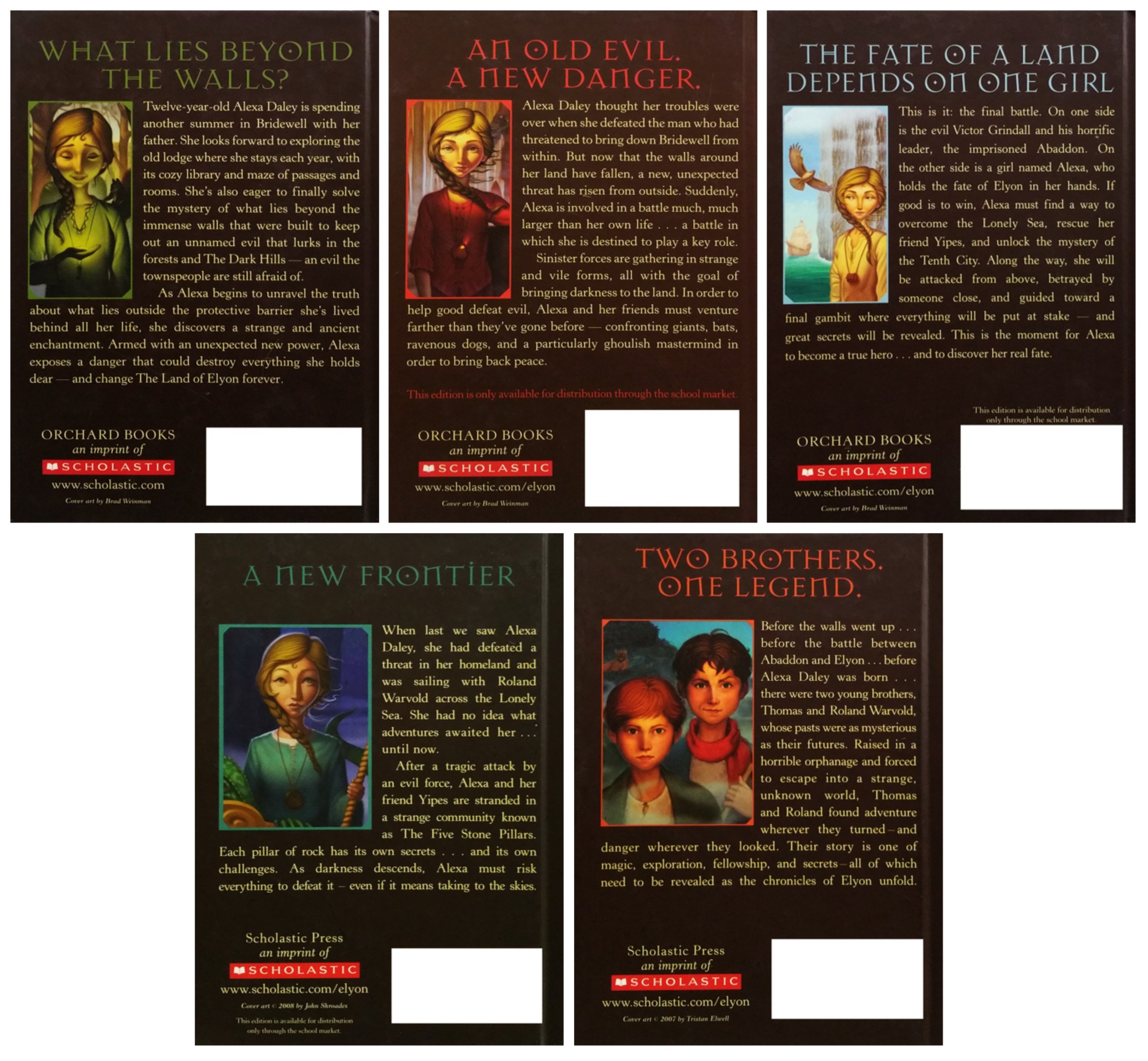 The Land of Elyon Complete 5 Book Set The Dark Hills Divide / Beyond the Valley of Thorns / The