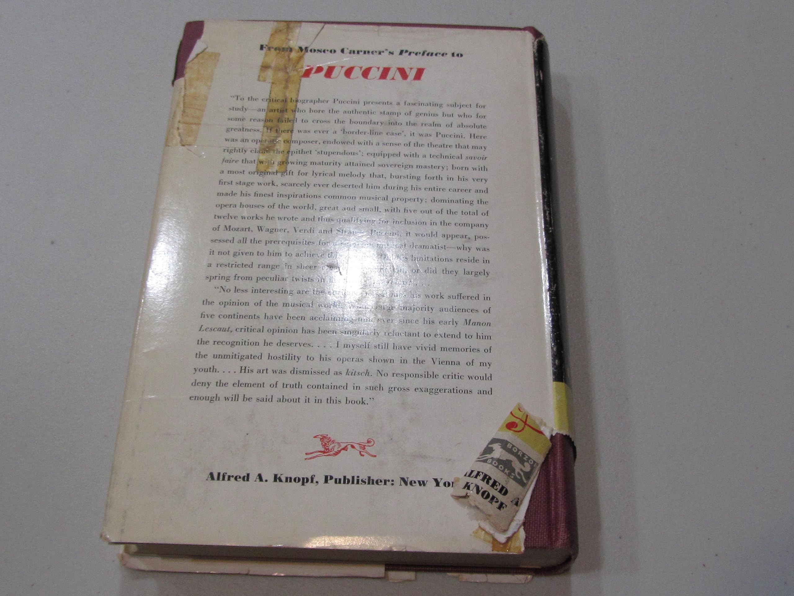 Puccini A Criticfal Biography by Mosco Carner by Mosco Carner Goodreads