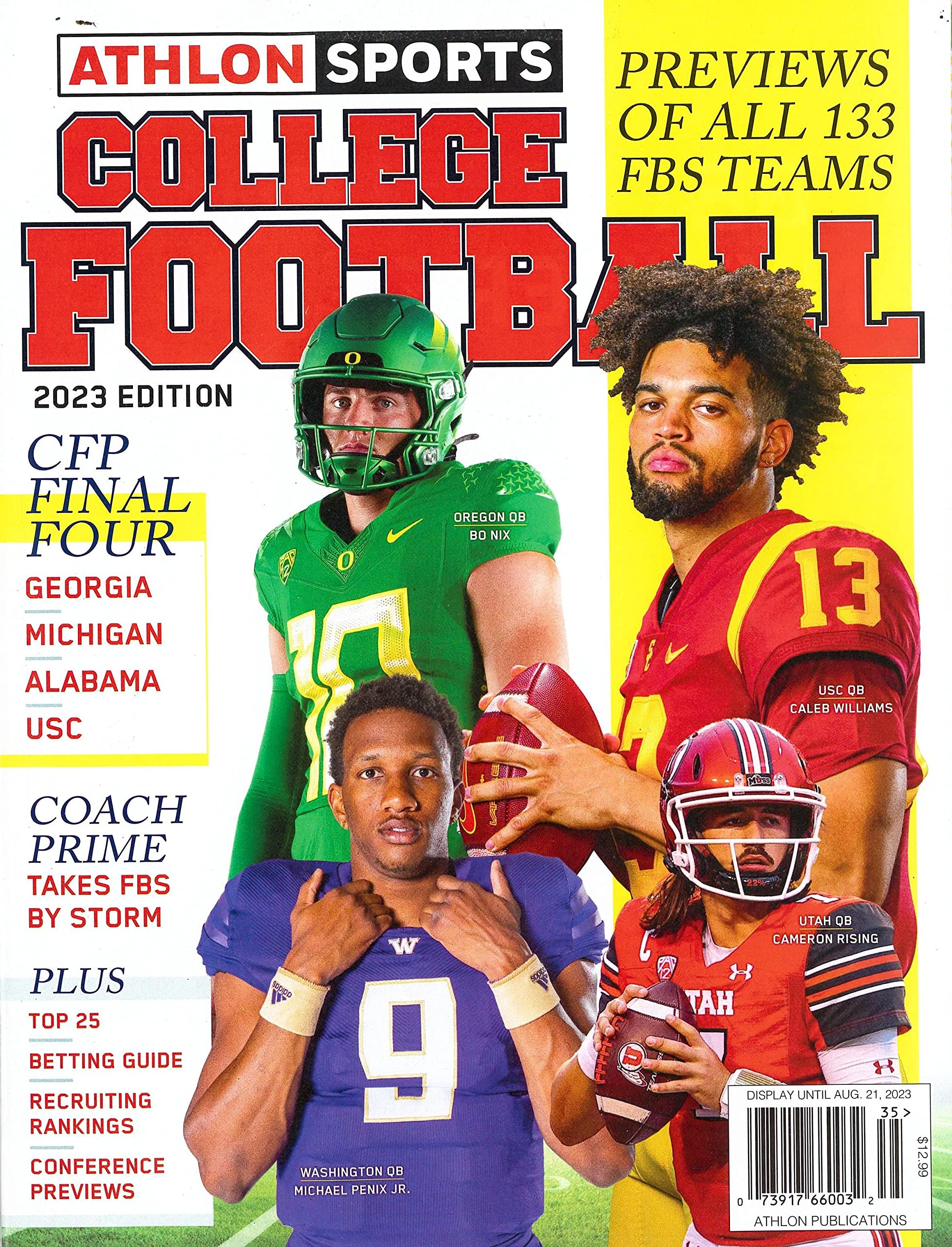 ATHLON SPORTS MAGAZINE COLLEGE FOOTBALL 2023 EDITION PREVIEWS OF 