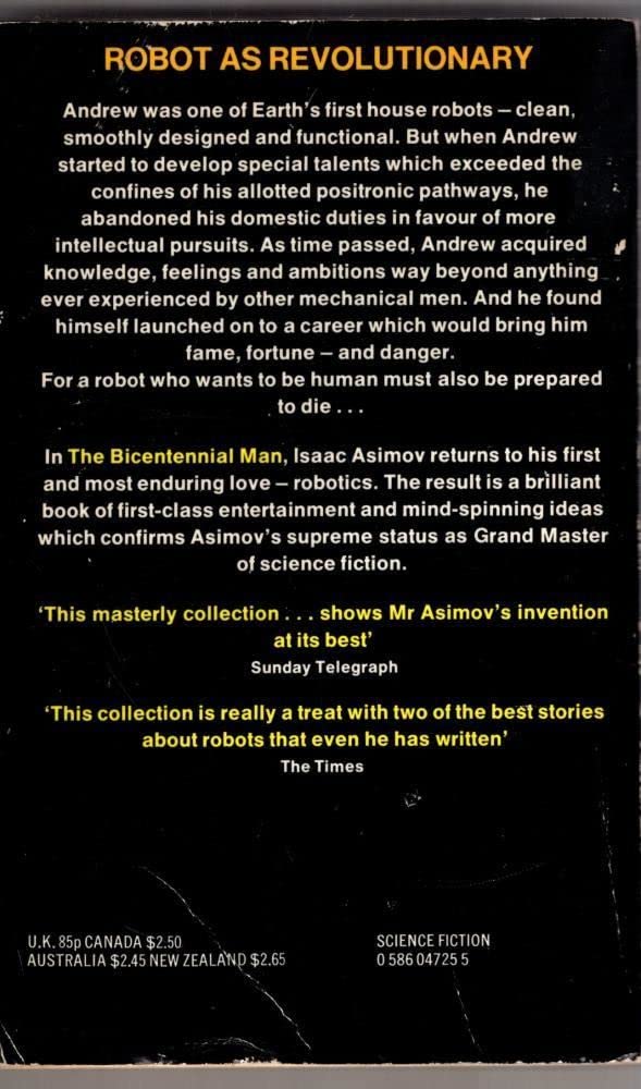 The Bicentennial Man by Isaac Asimov Goodreads