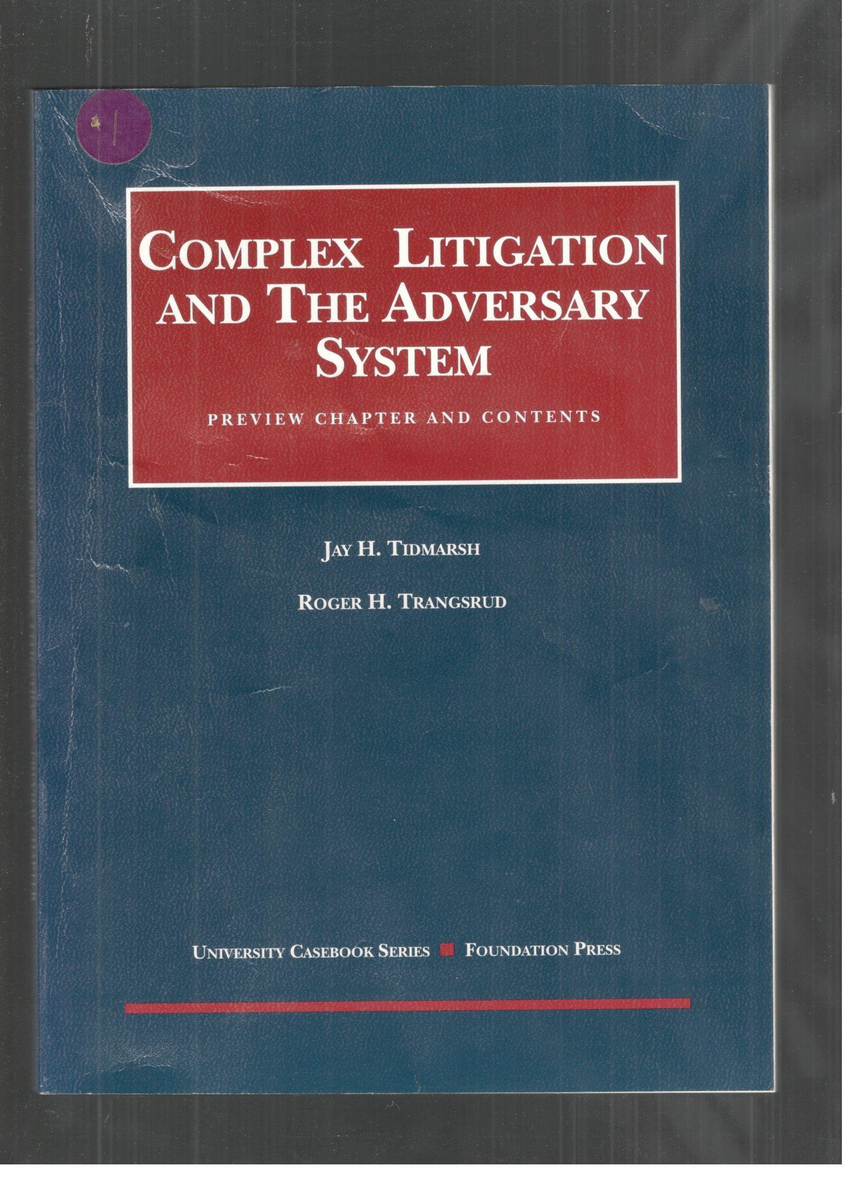 Complex litigation and the adversary system Preview chapter and