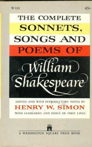 The complete sonnets, songs and poems of William Shakespeare book cover