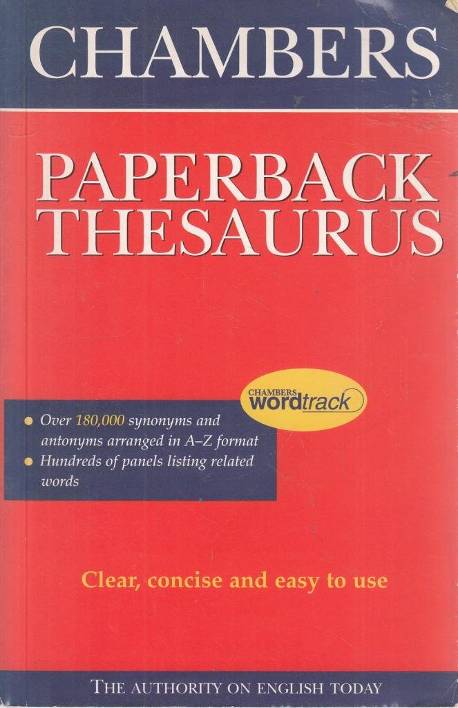 Chambers Thesaurus by Chambers Goodreads