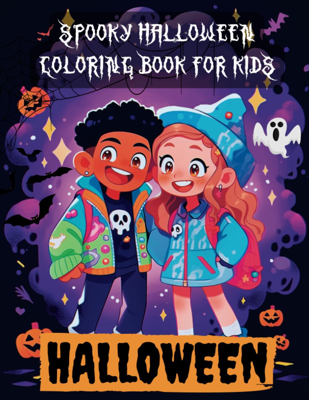 Spooky Halloween - Coloring Book for Kids: 50 Pages of Creepy Fun and