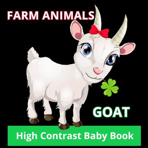 Farm Animals, High Contrast Baby Book for Newborns, Baby 012 months