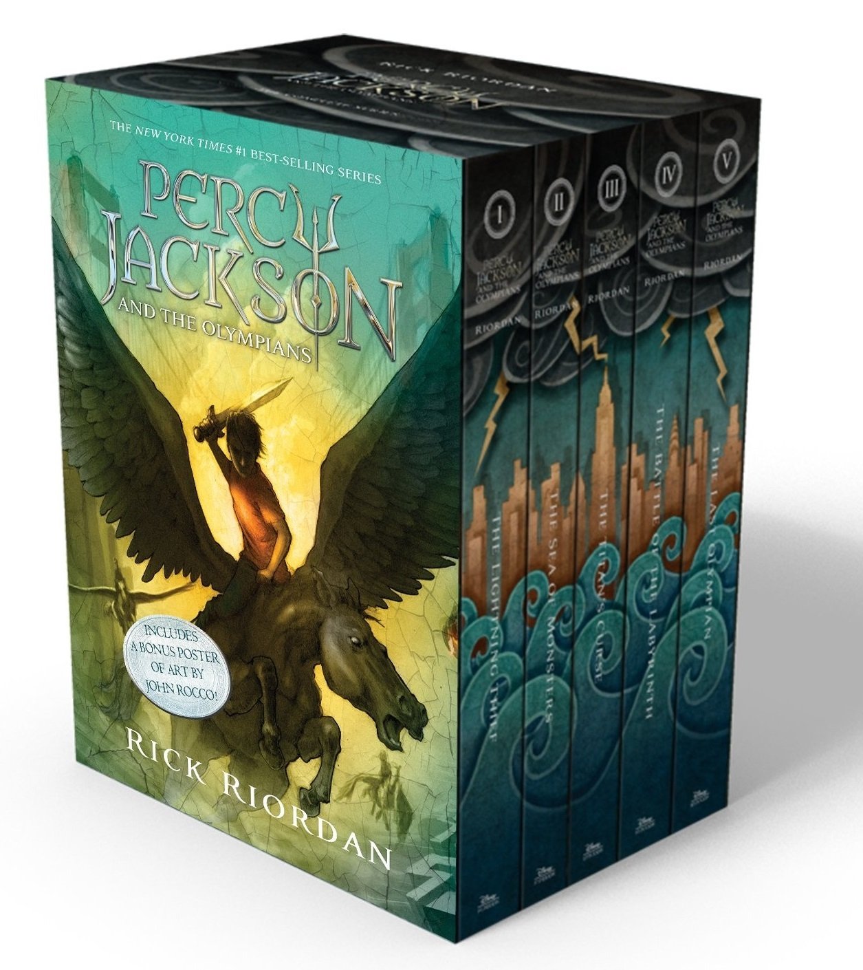 Percy Jackson and the Olympians 5 Book Paperback Boxed Set (new covers w/poster) (Percy Jackson & the Olympians) by Rick Riordan(1998-03-01)