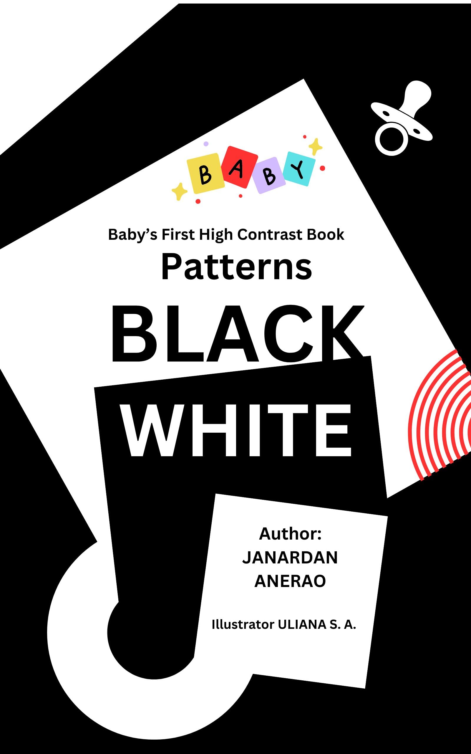 Black and White Book Baby's First Book Pattern by JANARDAN ANERAO