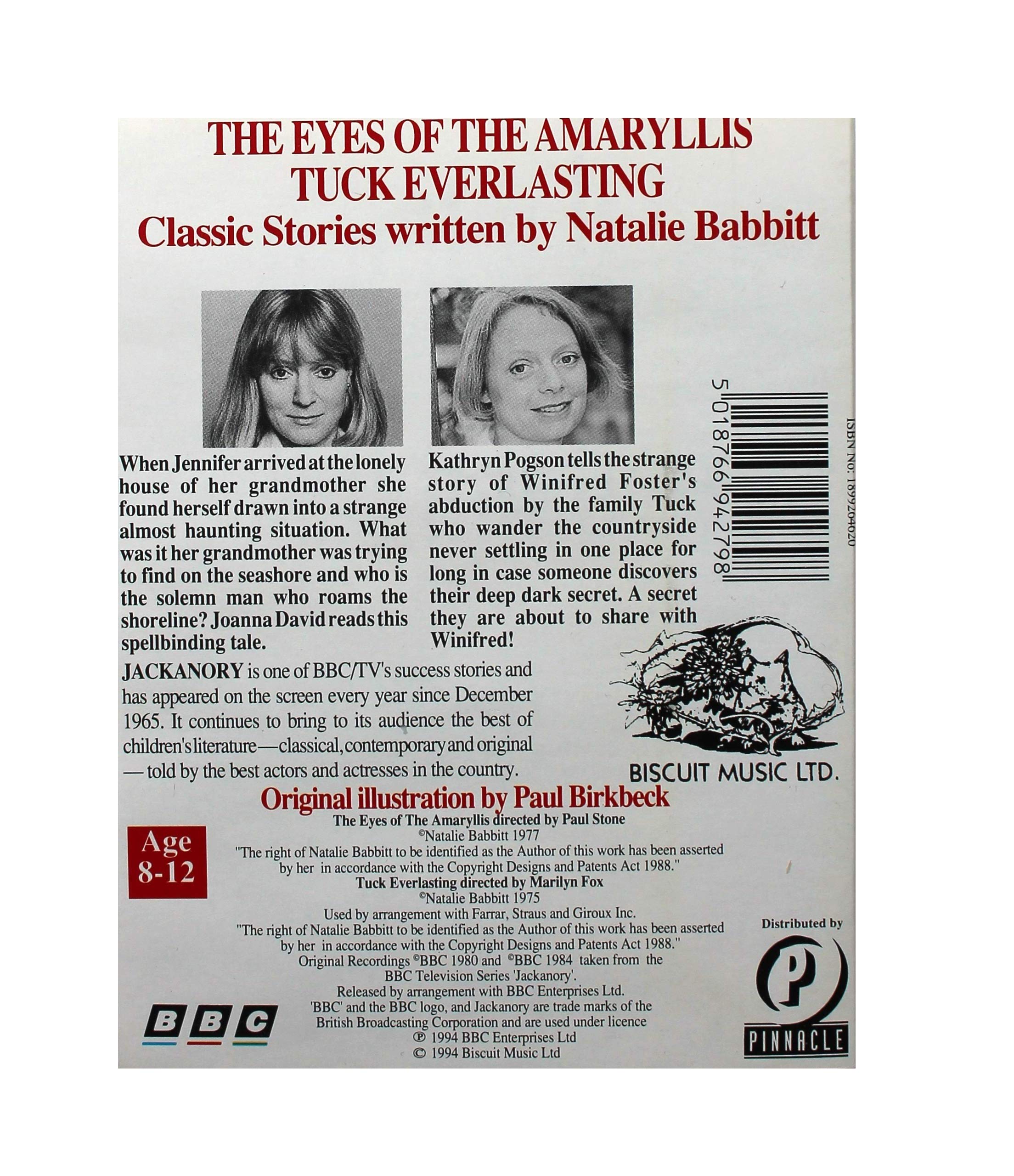 Eyes of the Amaryllis / Tuck Everlasting 2 Hour Double Audio Cassettes by Natalie Babbitt