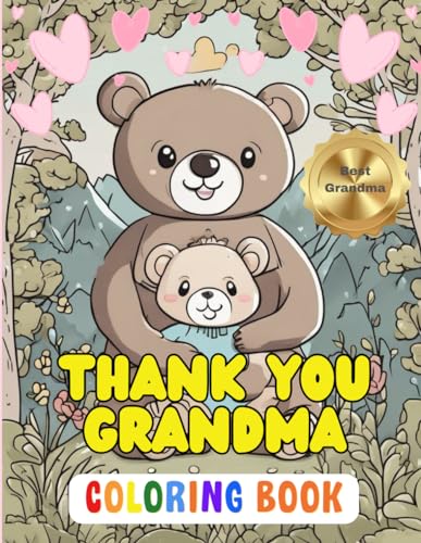 Thank you Grandma Coloring Book: A Customizable Gift From Kids ...