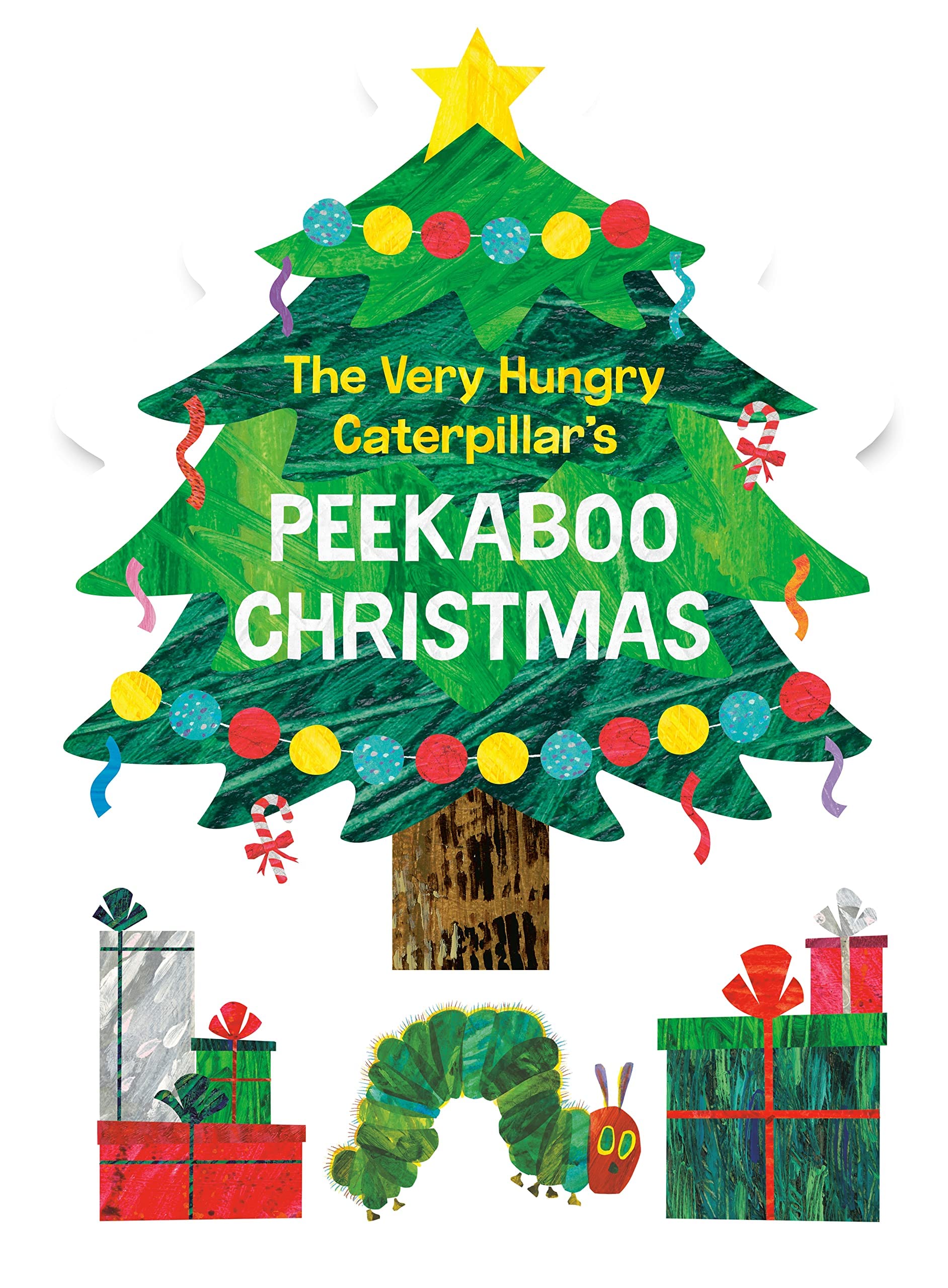 The Very Hungry Caterpillar's Peekaboo Christmas book cover