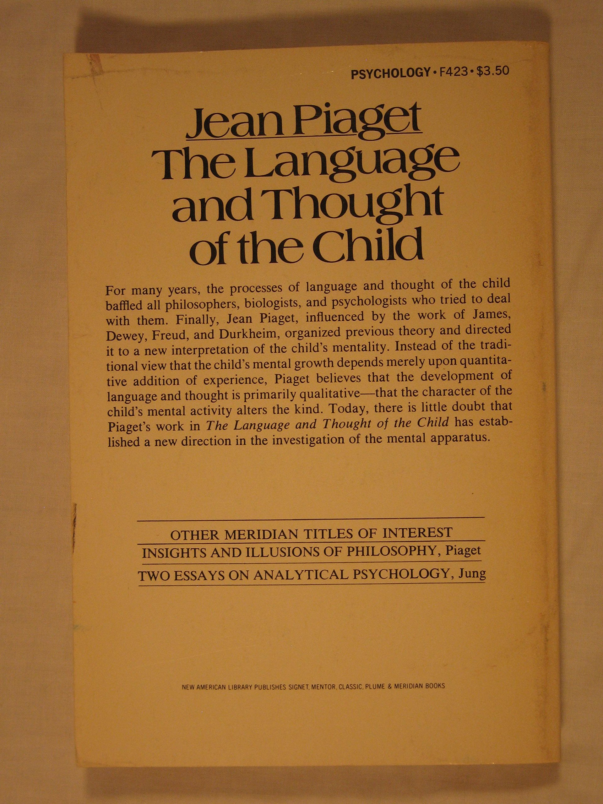 The Language and Thought of a Child by Jean Piaget | Goodreads