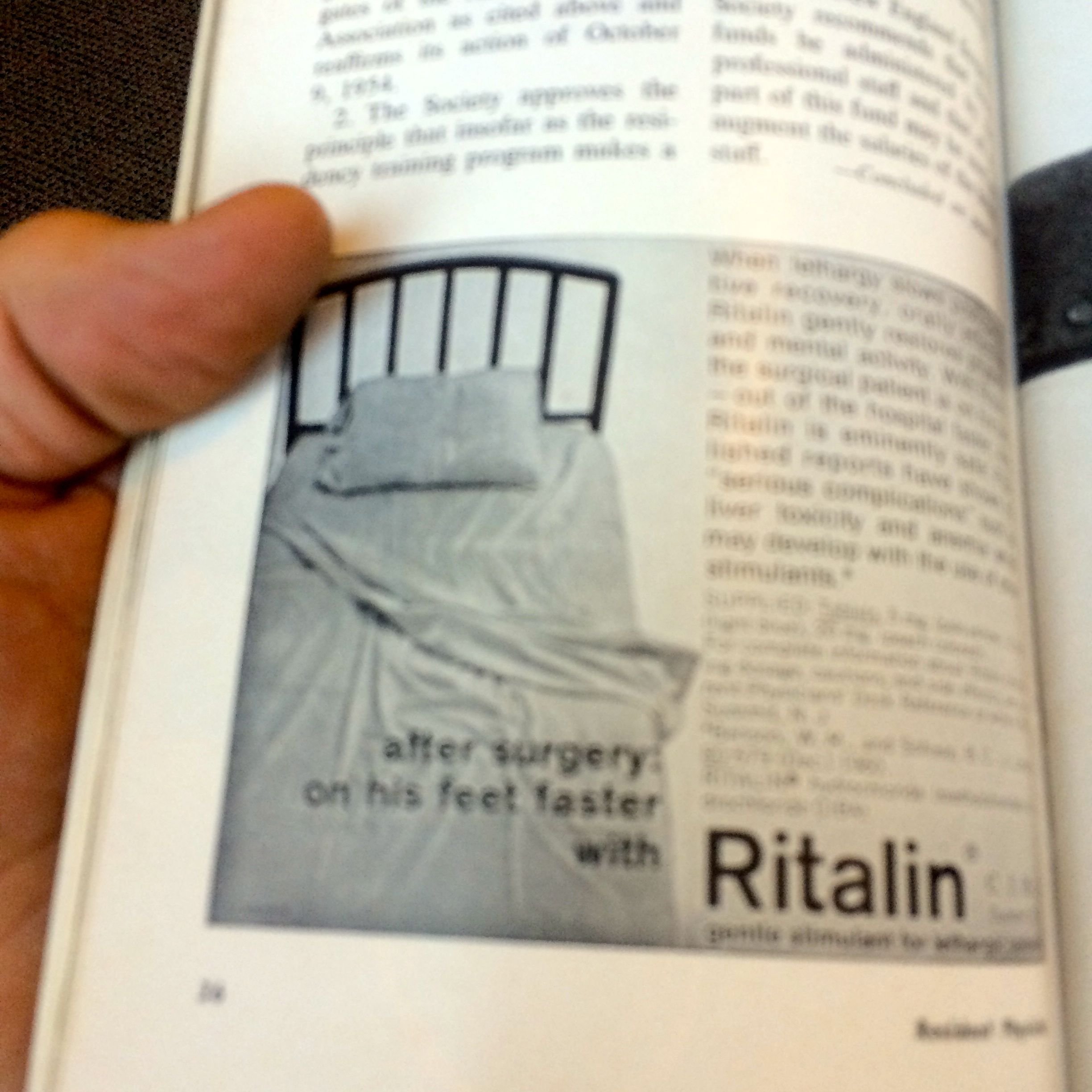 Original Ads for Tylenol, Ritalin, Enfamil. Resident Physician December