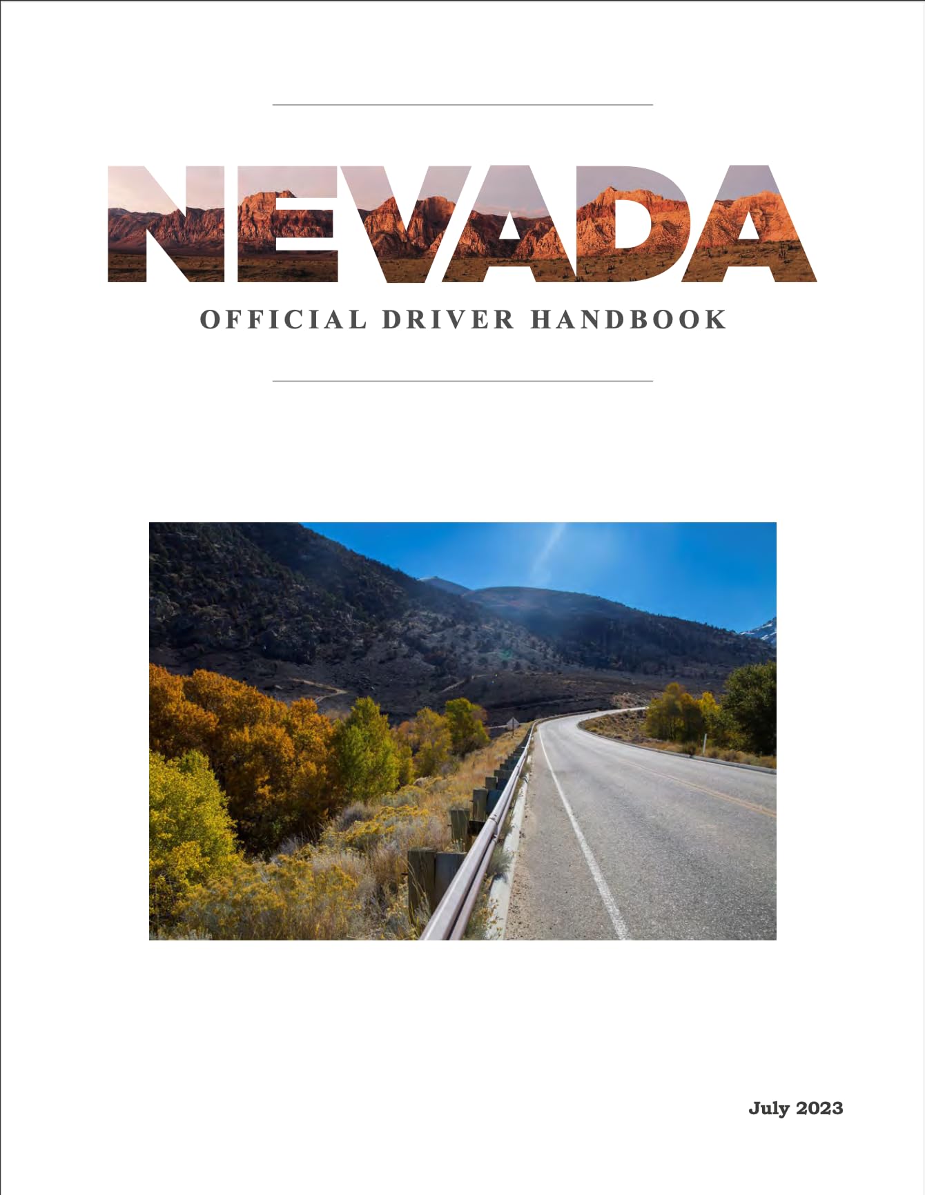 Nevada Official Driver Handbook (July 2023) Learners Permit Study