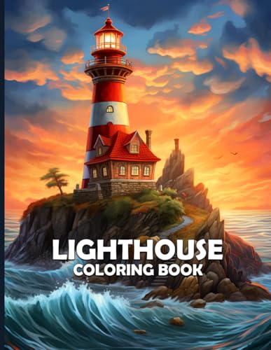 Lighthouse Coloring Book: Enchanting Lighthouses Coloring Pages With