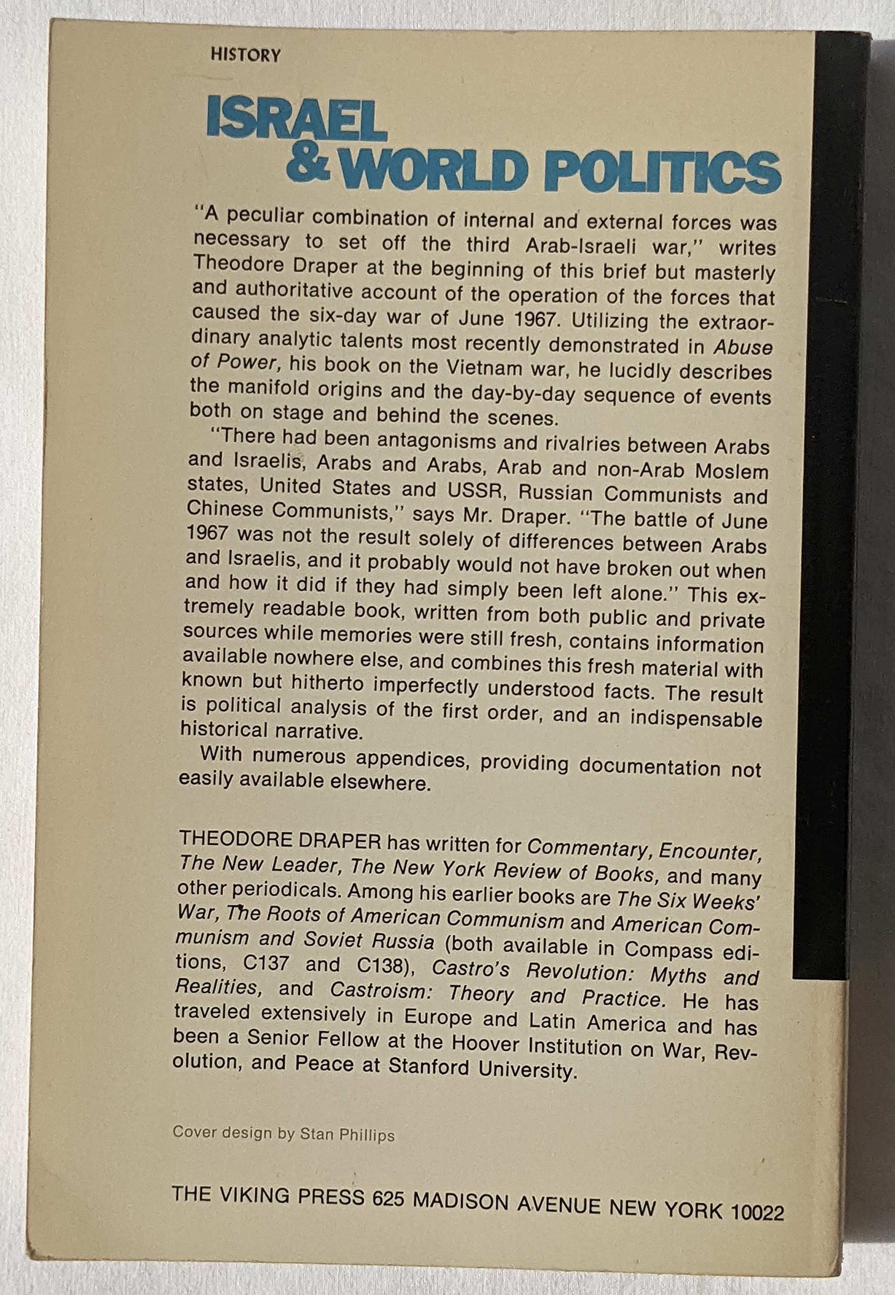 Israel And World Politics: Roots Of The Third Arab-israeli War. by ...