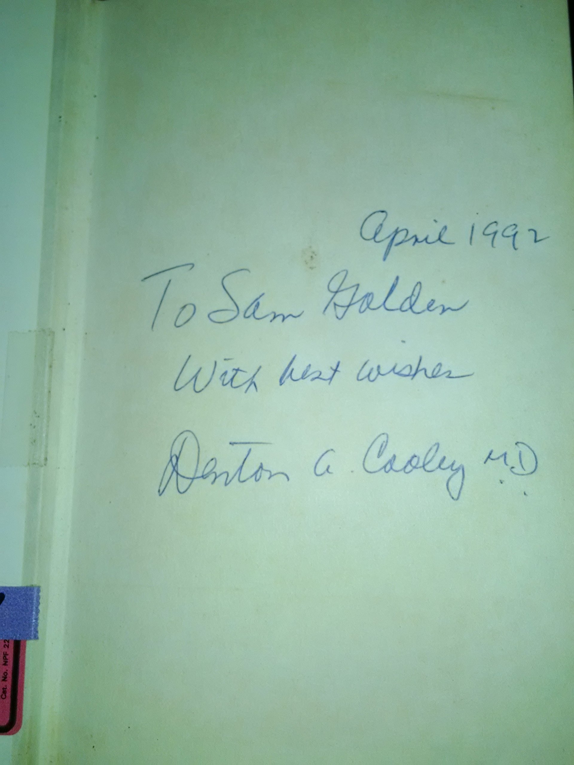 Reflections and Observations Essays of Denton A. Cooley Collected by