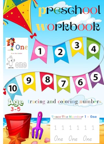1234 preschool workbook Coloring and tracing Numbers 0-10 for kids age ...