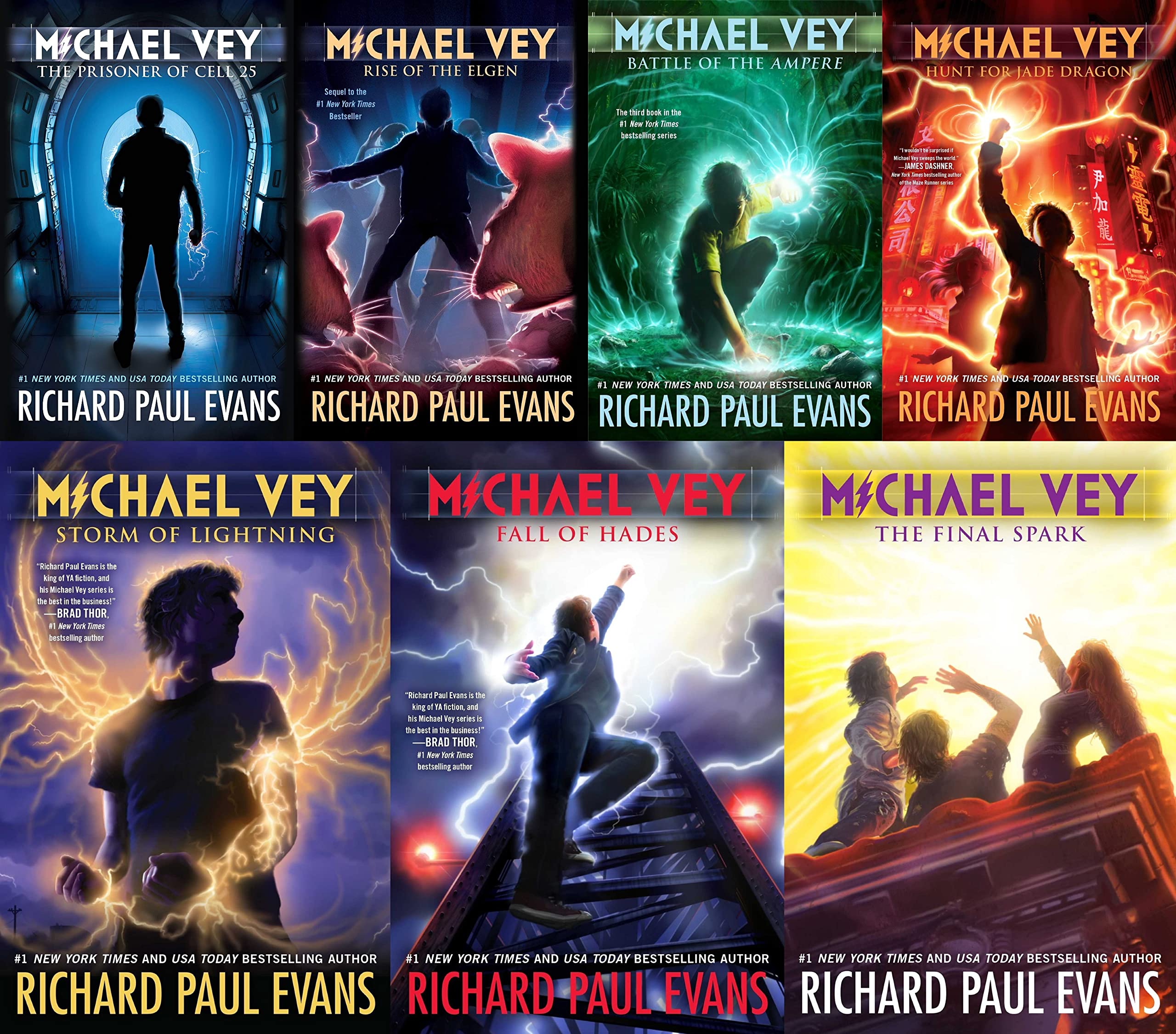 Michael Vey Series 7 Books Collection Set By Richard Paul Evans book cover