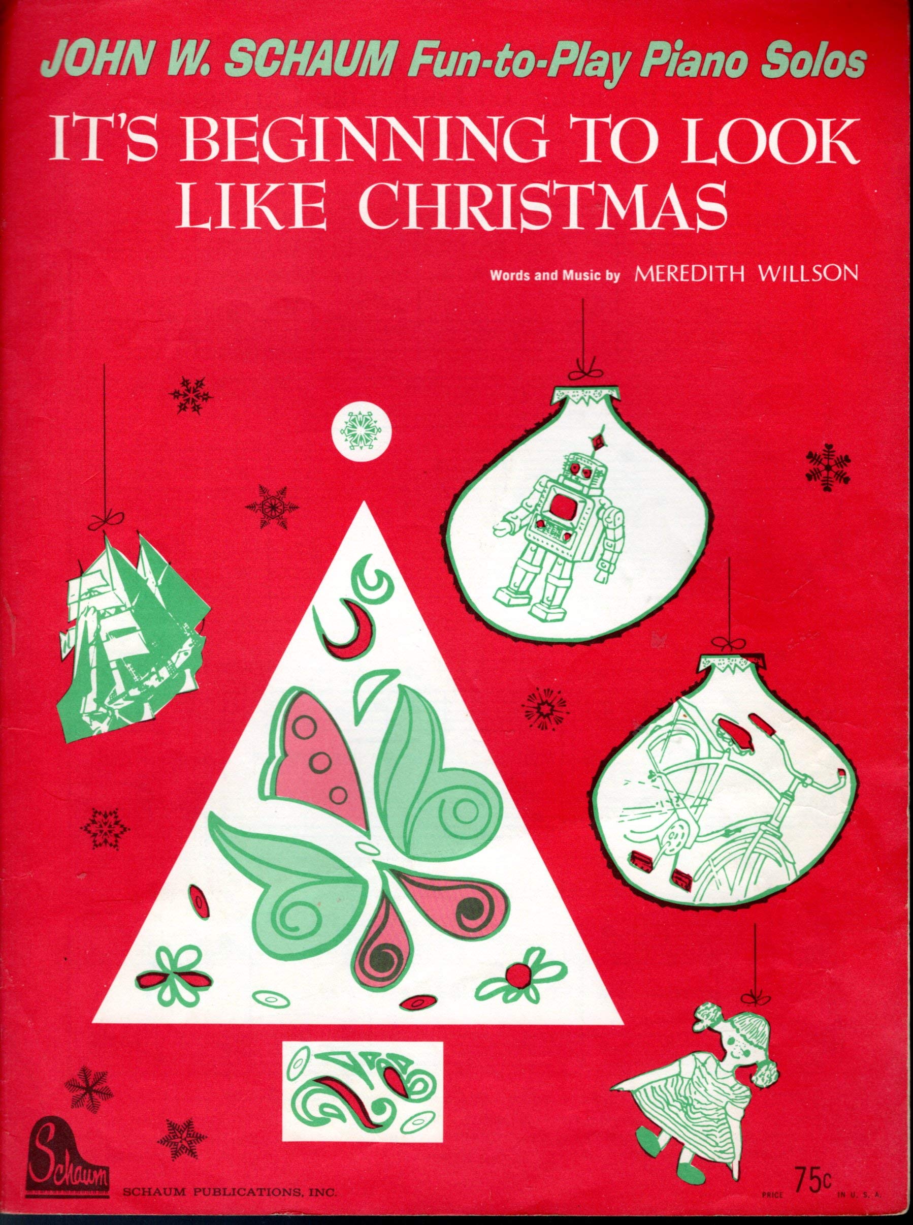 SHEET MUSIC "It's Beginning to Look Like Christmas" by Meredith