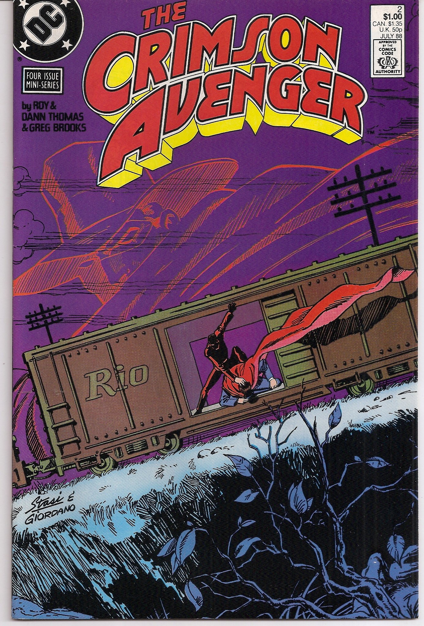 The Crimson Avenger Four Part Mini Series Issue Number 1,2,3,4