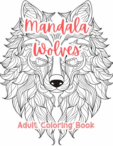 Mandala Wolves Coloring Pages For Adults Coloring Book For Adults ...
