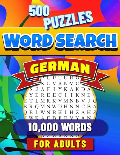 German Word Search for Adults: German Language Vocabulary Learning Book ...