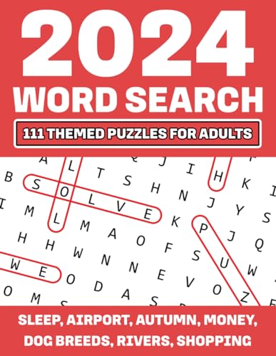 2024 Word Search: Themed 2024 Word Search Book for Adults by Green