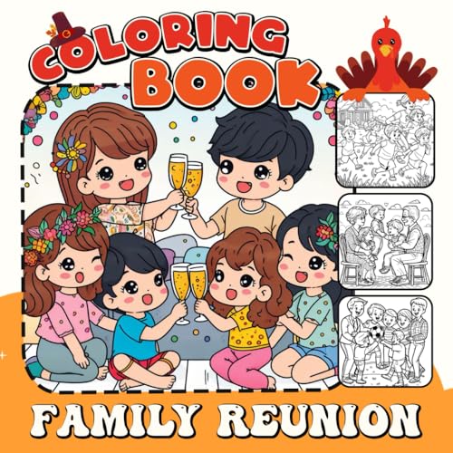 Family Reunion Coloring Book: Enchanting Thanksgiving Illustrations ...