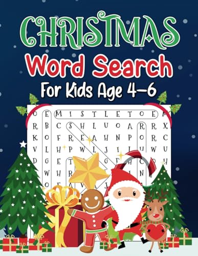 Christmas Word Search for Kids age 4-6: Fun and Relaxing Christmas ...