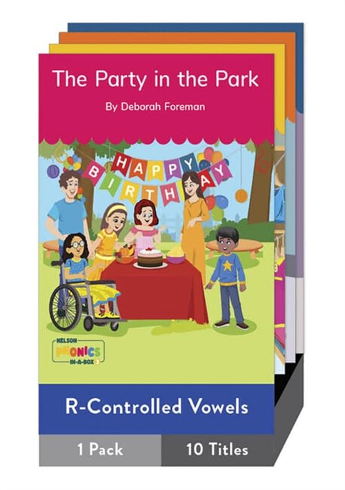 Nelson Phonics In a Box 3 RControlled Vowel Sounds Story Books X 10