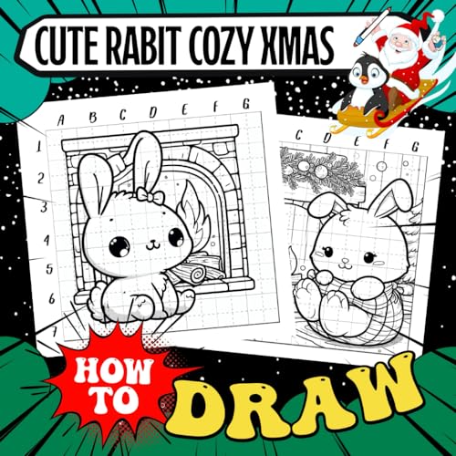Drawing Book Rabit How to Draw Cute Rabit Cozy Xmas: Interactive Coloring Pages Featuring ...