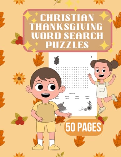 Word search books for kids and adults on Christian Thanksgiving |50 ...