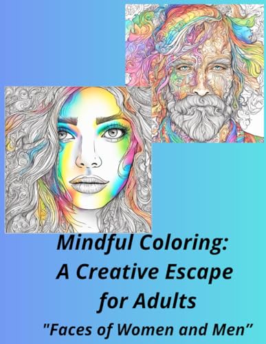 Fanciful Faces Coloring Book For Adult . Serene Faces: Adult Coloring ...