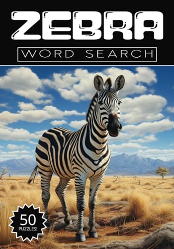 Zebra Word Search: 50 Animal Puzzles, Word Find, Vocabulary Activity ...